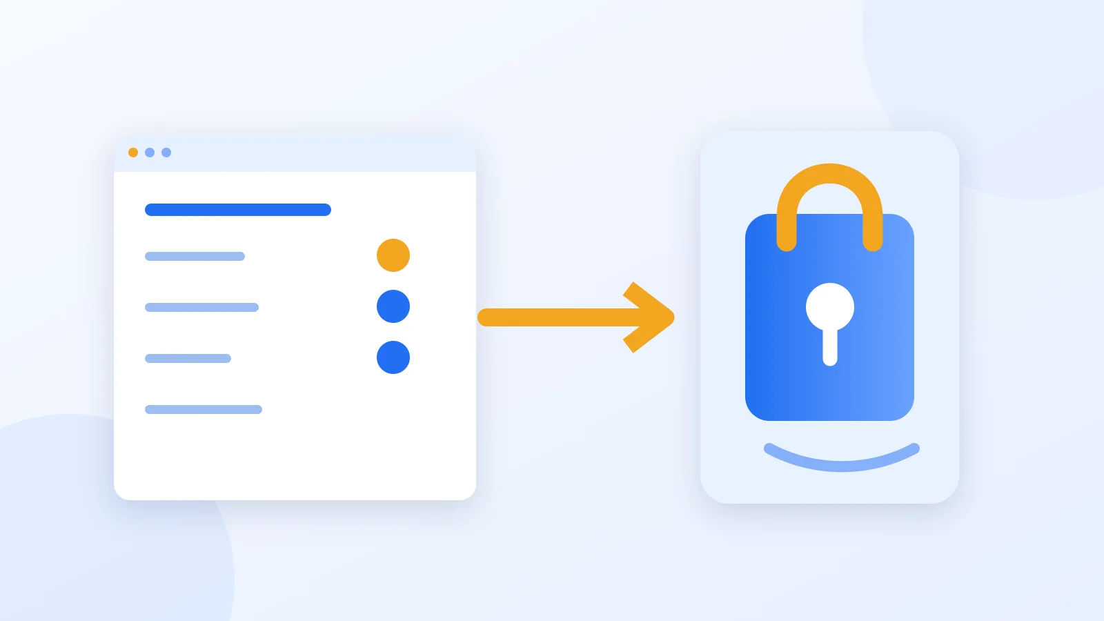 Settings window connected to a protected configuration cache.
