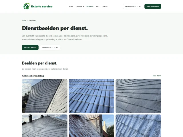 Project preview for Exterio Service